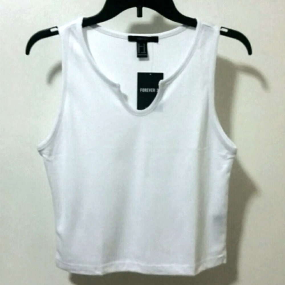 Nwt F21 Keyhole Neck Rbbed Tank - Picture 2 of 4
